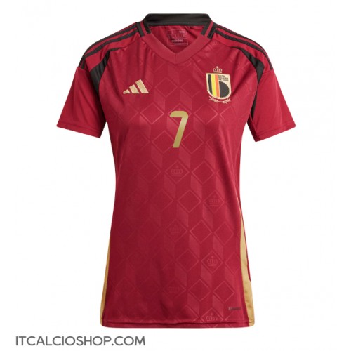 Belgio Kevin De Bruyne #7 Prima Maglia Femmina Europei 2024 Manica Corta